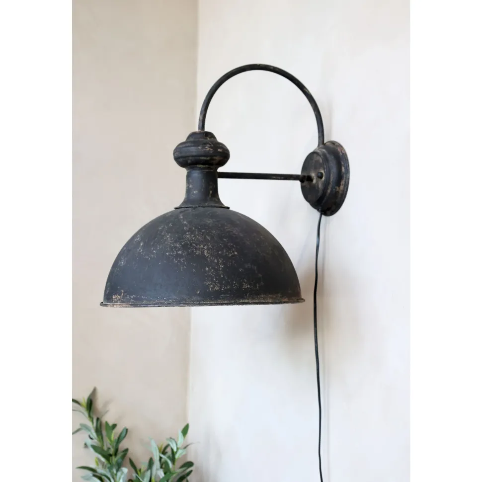 Chic Antique Rustikale Wandlampe antik schwarz