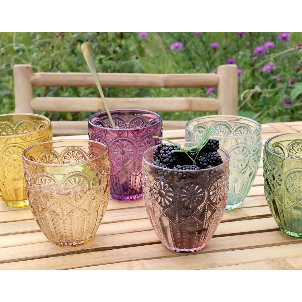 Chic Antique Saint-Émilion Trinkgläser mit Muster, 6 Farben