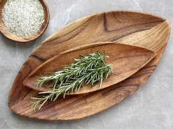 Chic Antique Schale Laon länglich aus Akazienholz