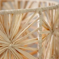 Chic Antique Stehlampe in natürlichem Geflecht