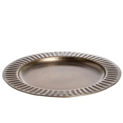 Chic Antique Tablett mit Riffeln Antique Messing