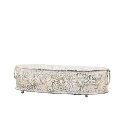 Chic Antique Tablett Shabby Chic mit Spitzenkante