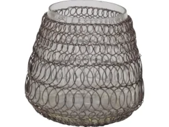 Chic Antique Teelichthalter Hurricane mit fil de fer Netz