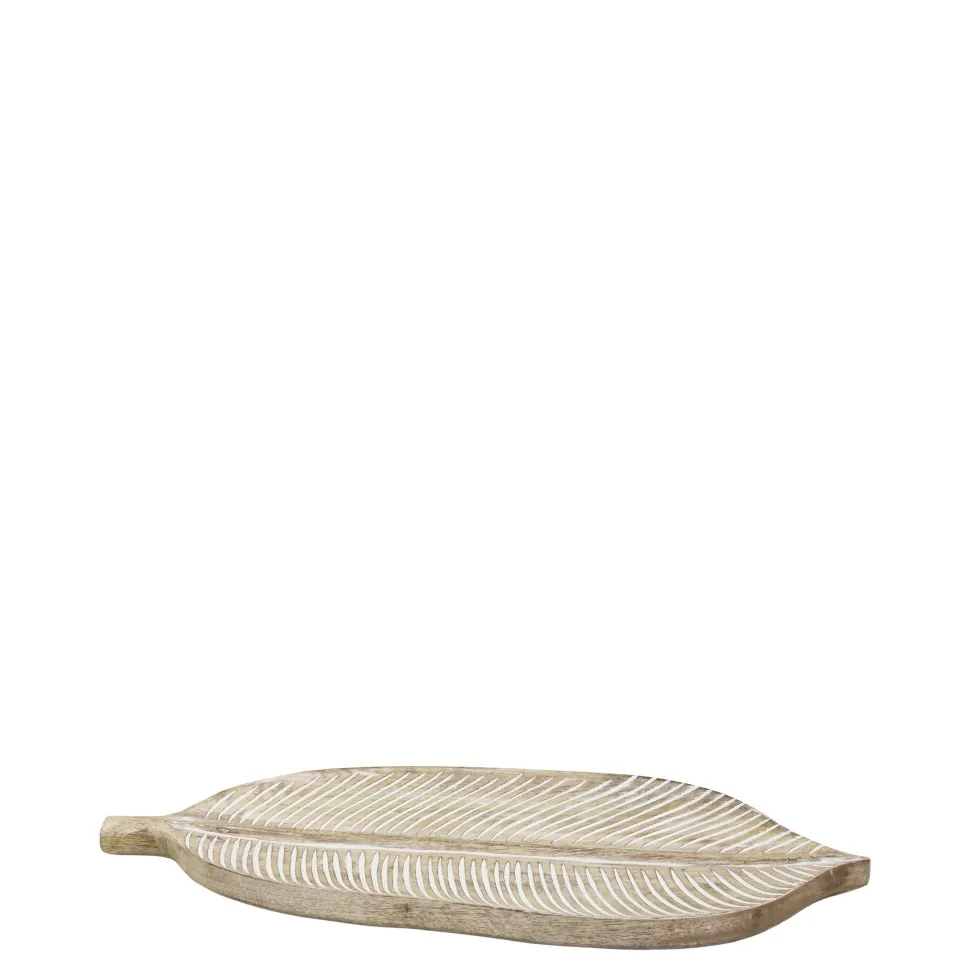 Chic Antique Tours Tablett mit Schnitzereien, Blattform