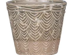 Chic Antique Valence Übertopf mit Blattmuster