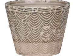 Chic Antique Valence Übertopf mit Blattmuster