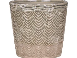 Chic Antique Valence Übertopf mit Blattmuster