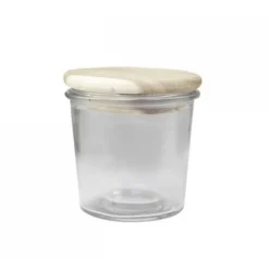 Chic Antique Vallet Aufbewahrungsglas mit Holzdeckel