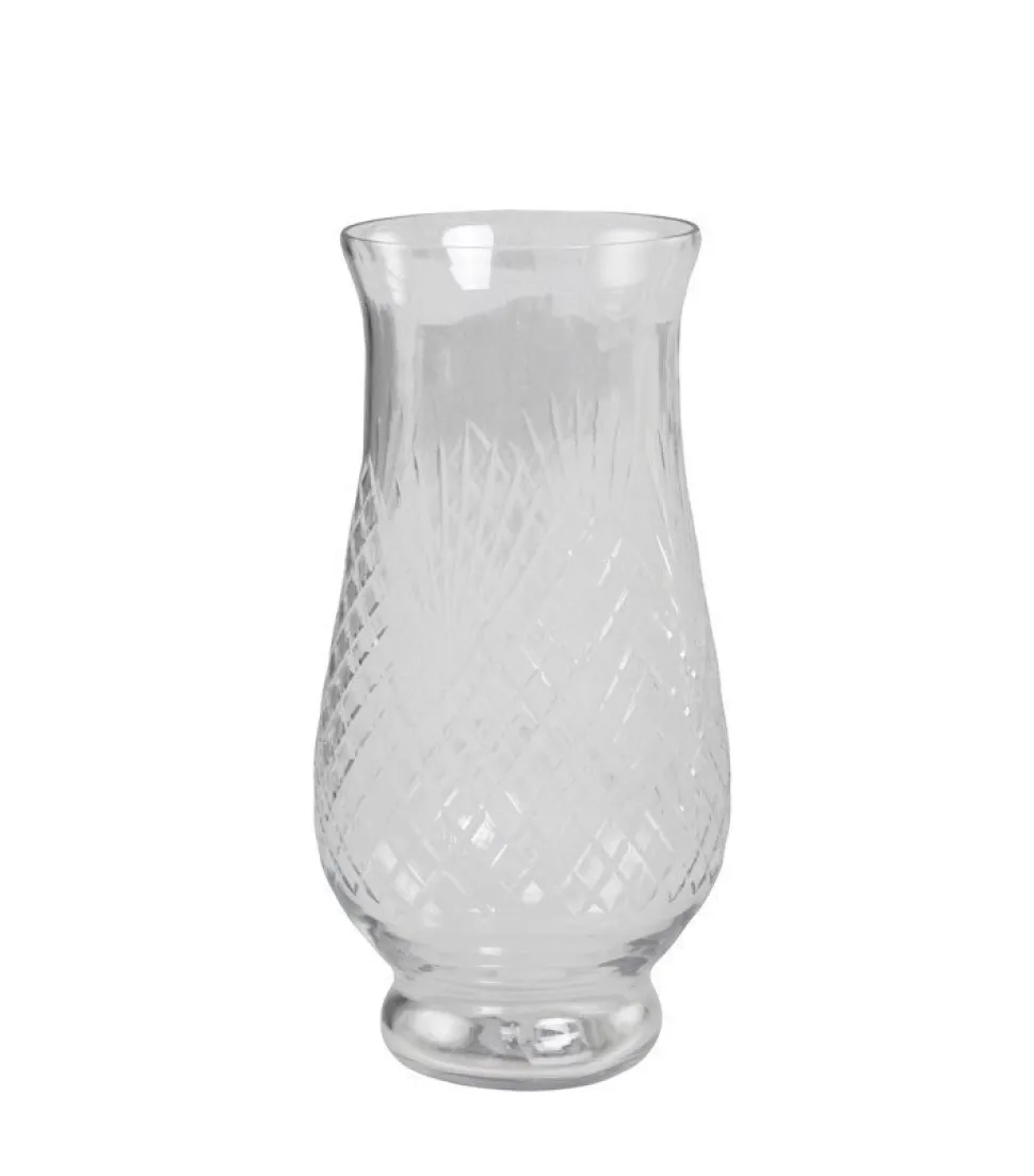 Chic Antique Vase mit Schliff hoch