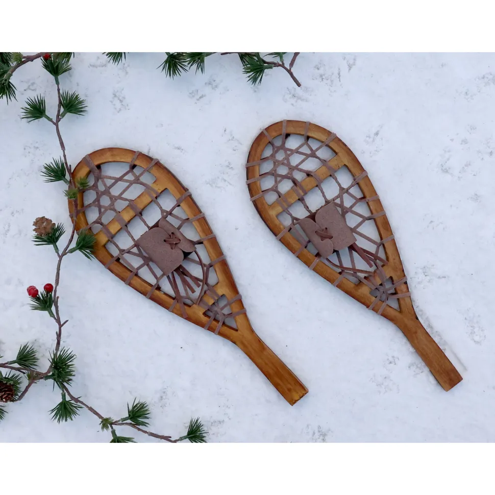 Chic Antique Vintage Deko Schneeschuhe 2er-Set