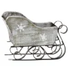 Chic Antique Vintage Schlitten mit Schneeflocke