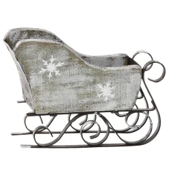 Chic Antique Vintage Schlitten mit Schneeflocke