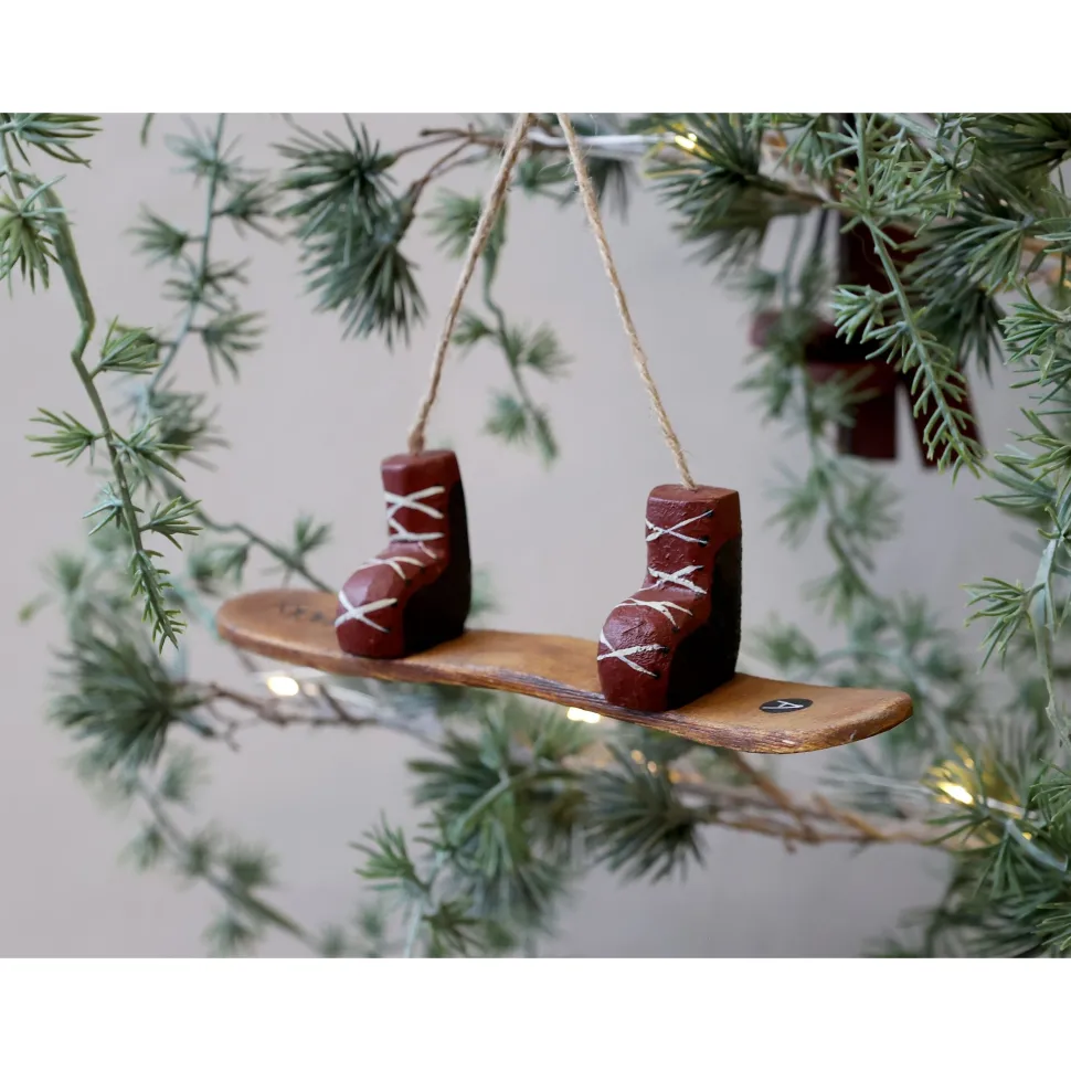 Chic Antique Vintage Snowboard zum Aufhängen