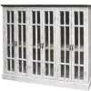 Chic Antique Vitrine mit 6 Türen und schwarzem Top