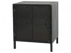 Chic Antique Vitrinenschrank mit gerillten Glastüren