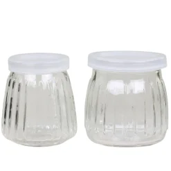 Chic Antique Vorratsgläser mit Rillen 2er