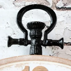 Chic Antique Wanduhr mit floralem Muster