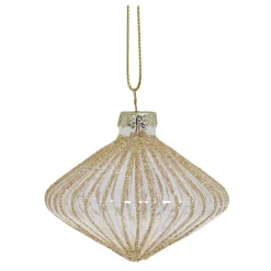 Chic Antique Weihnachtskugel Diamantform aus Glas