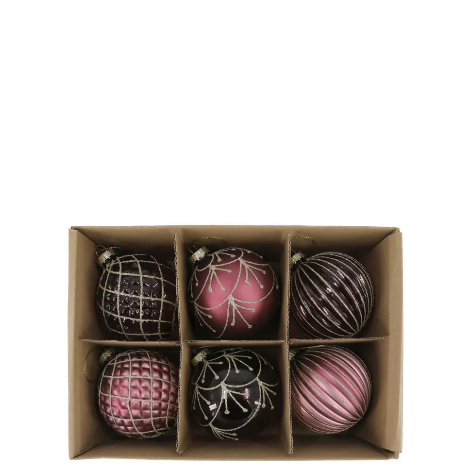 Chic Antique Weihnachtskugeln in einer Schachtel 6er-Set