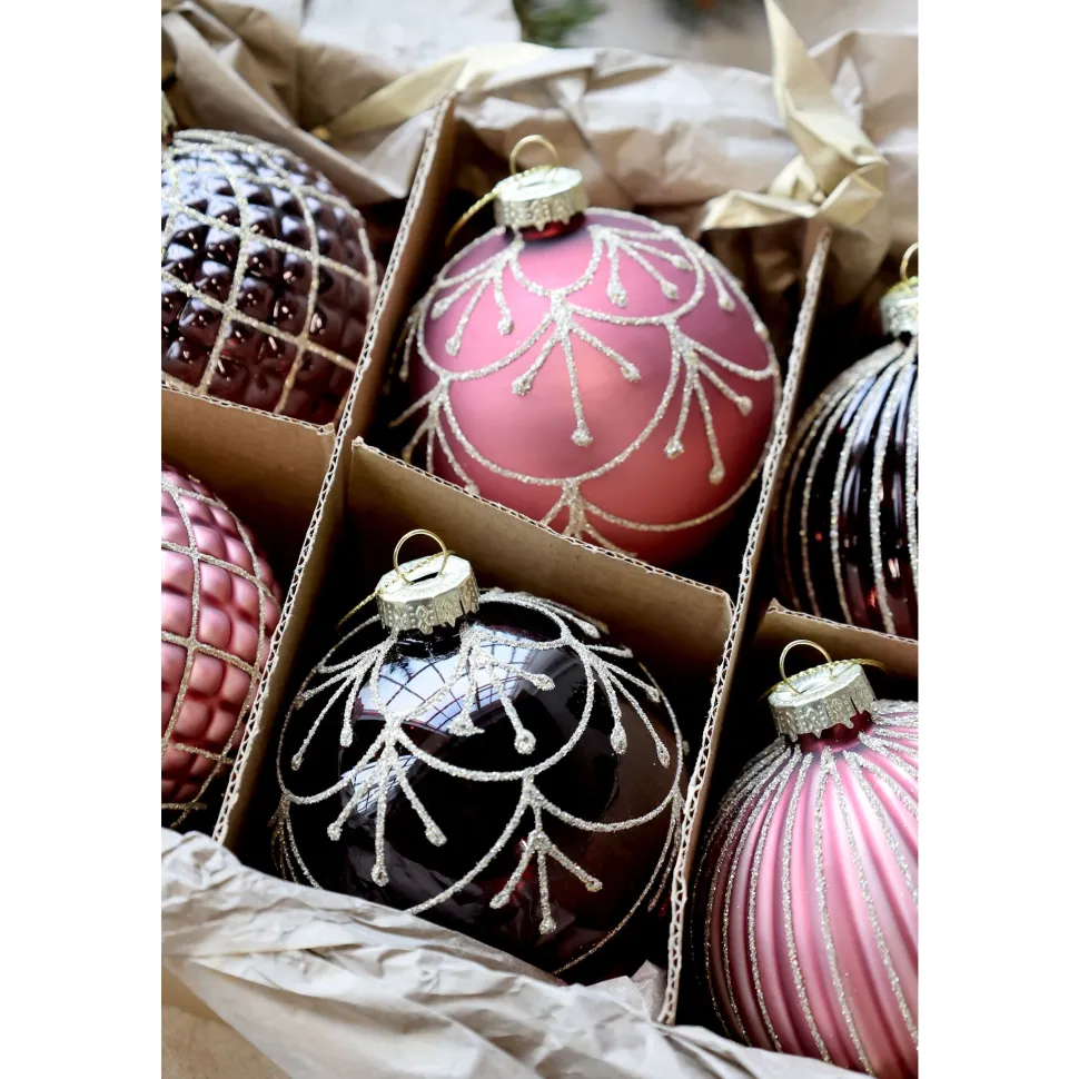 Chic Antique Weihnachtskugeln in einer Schachtel 6er-Set