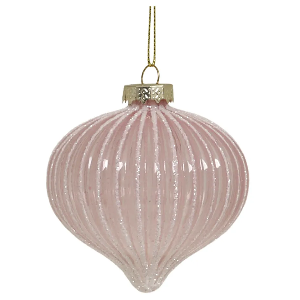 Chic Antique Weihnachtskugel Rosa Tropfenform