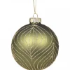 Chic Antique Weihnachtskugel Blatt mit Goldmuster