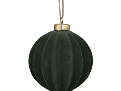 Chic Antique Weihnachtskugel Velours in Fächerstruktur