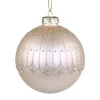 Chic Antique Weihnachtskugel mit Glitzer Streifenmuster