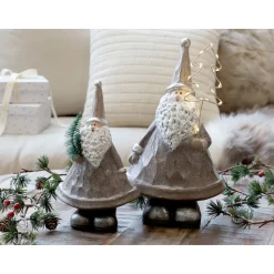 Chic Antique Weihnachtsmann mit LED Baum 2er-Set