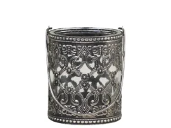 Chic Antique Windlicht mit Henkel und royalem Muster