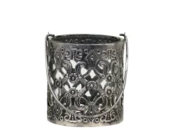 Chic Antique Windlicht mit Henkel und royalem Muster