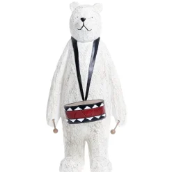 Chic Antique Winterliche Bären Figur mit Trommel