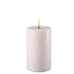 Deluxe Homeart LED Stumpenkerze Real Flame weiß