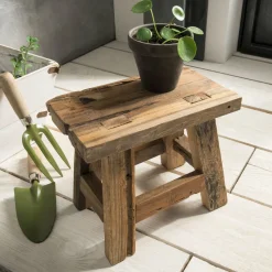 Faktorei Deko-Hocker aus Teakholz