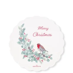 GreenGate Porzellan Untersetzer rund Leonora Merry Christmas