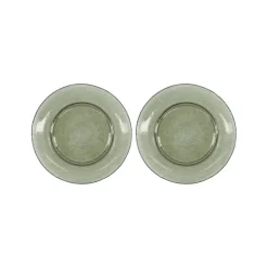 House Doctor Großer Teller aus Glas Rain 2er