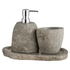 House Nordic Gara Badezimmer Waschbecken Set, Seifenspender, Becher