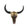 HSM Collection Büffelkopf Gold/Schwarz Metall