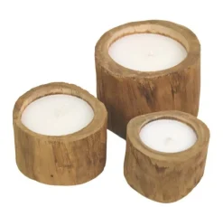 HSM Collection Naturholz Kerze Teak