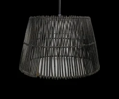 HSM Collection Pendelleuchte Rattan Black Wash