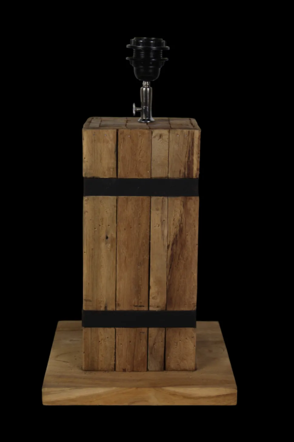 HSM Collection Tischlampe Singa Teak/Eisen