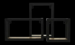 HSM Collection Wandregal Levels aus Mangoholz und Eisen