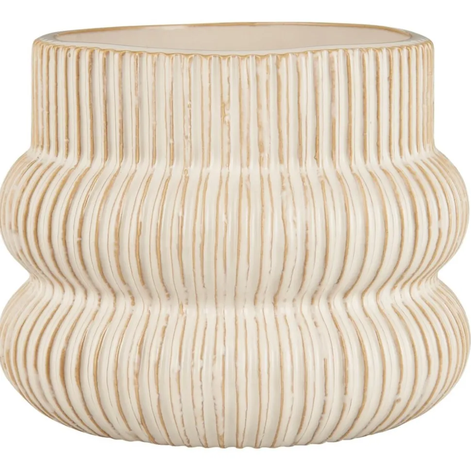 IB Laursen Blumentopf mit Rillen aus Keramik