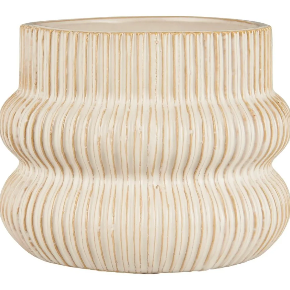 IB Laursen Blumentopf mit Rillen aus Keramik