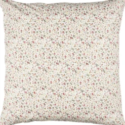 IB Laursen Blumiger Kissenbezug aus Baumwolle quadratisch