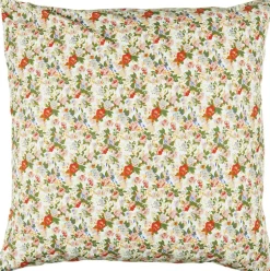 IB Laursen Blumiger Kissenbezug aus Baumwolle quadratisch