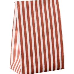 IB Laursen Buntfalttüte mit Streifen Textil-Look