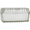 IB Laursen Butterbox mit Rillen aus Glas