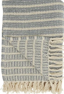 IB Laursen Decke mit Streifenmuster und Fransen