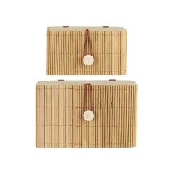 IB Laursen 2er Set Schachtel mit Bambusdeckel